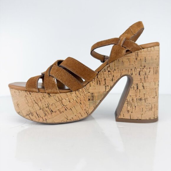 FREE PEOPLE Plateforme Lisbon Maryjane Daim Suede Brandy Retro 60-70βs Boho 39 - Picture 7 of 12
